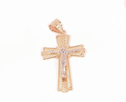 14k Gold Jesus Cross Pendant