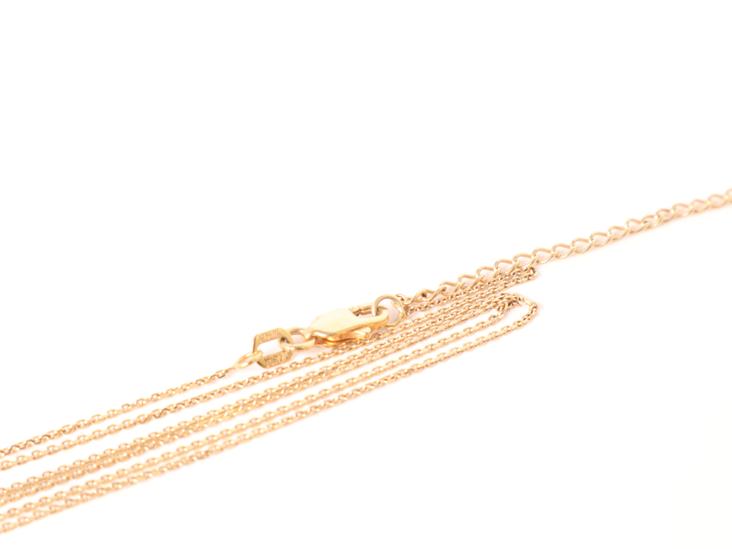 Crescent Moon Necklace in Solid 14k Gold