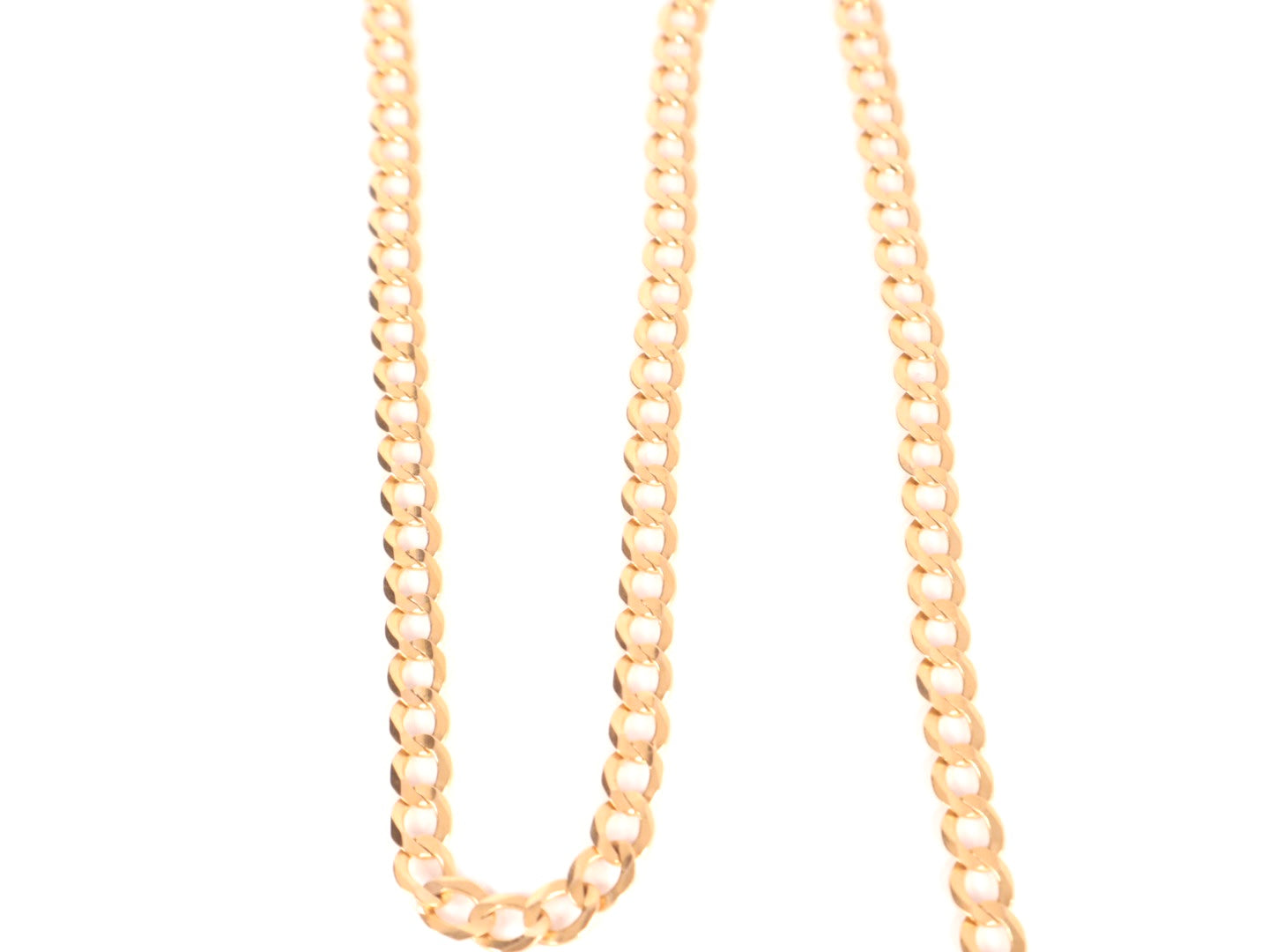 Solid 14k Gold Curb Chain (5mm)