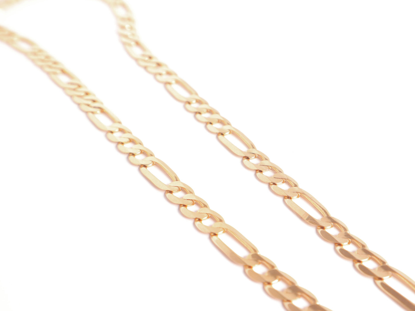 Solid 14k Gold Figaro Chain (5mm)