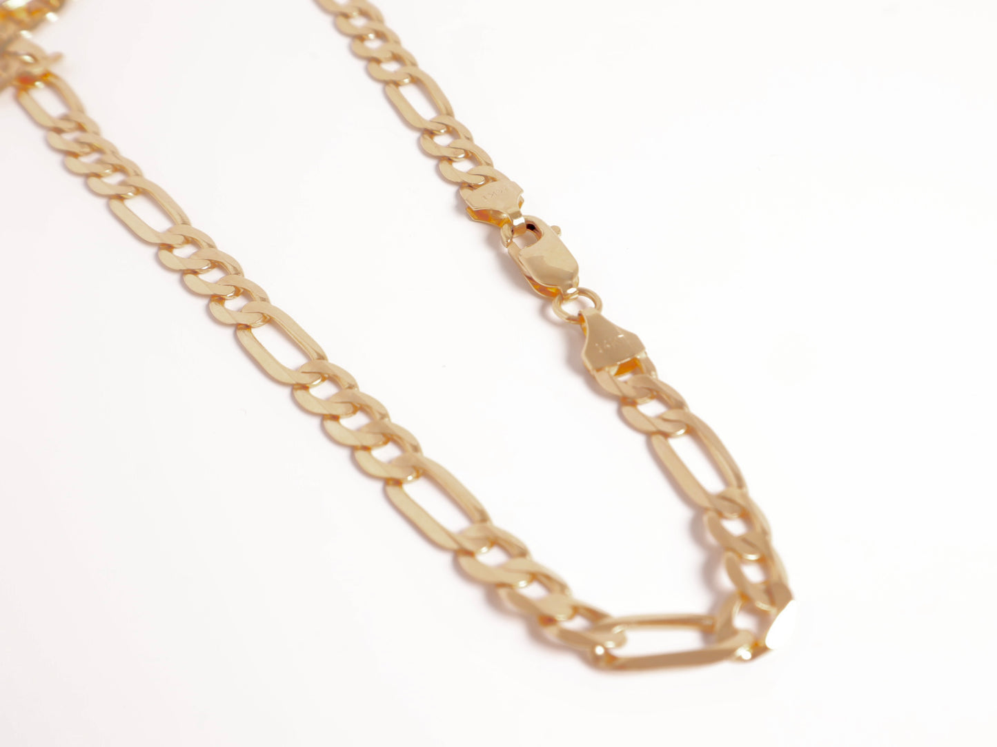 Solid 14k Gold Figaro Chain (5mm)