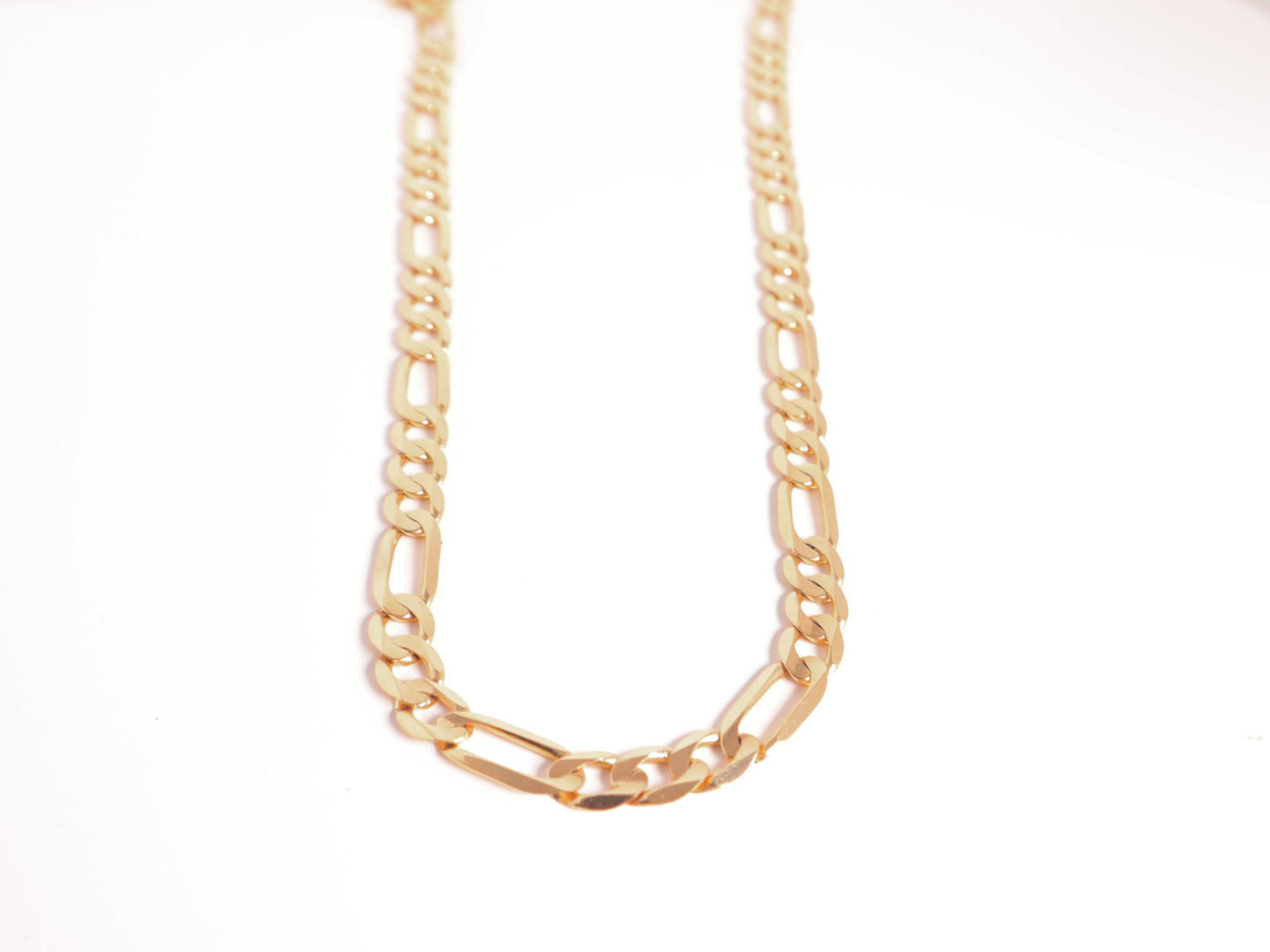 Solid 14k Gold Figaro Chain (5mm)