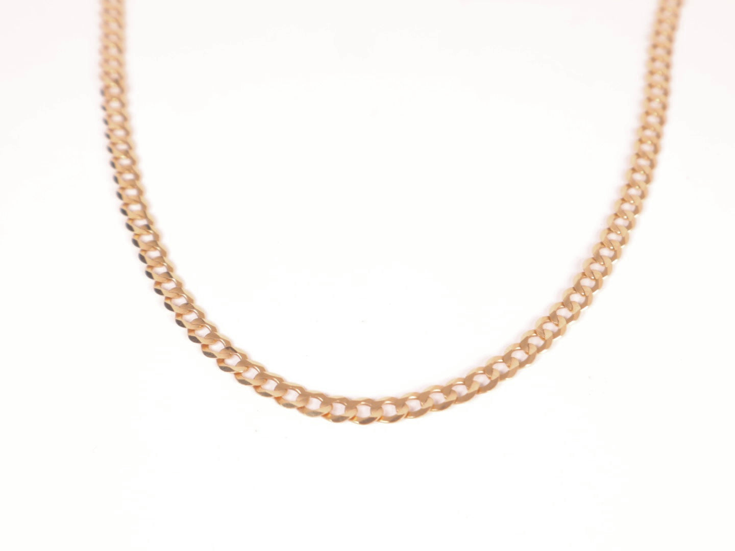 Solid 14k Gold Curb Chain (4mm)