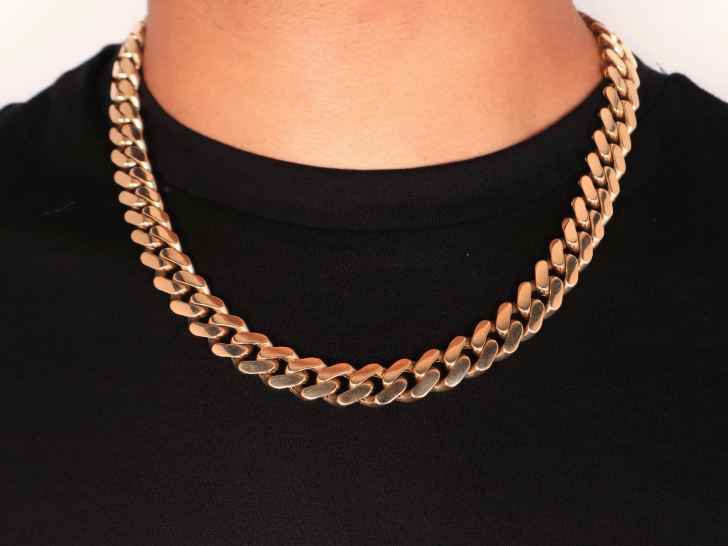 14k Gold Hollow Miami Cuban Chain (13mm)