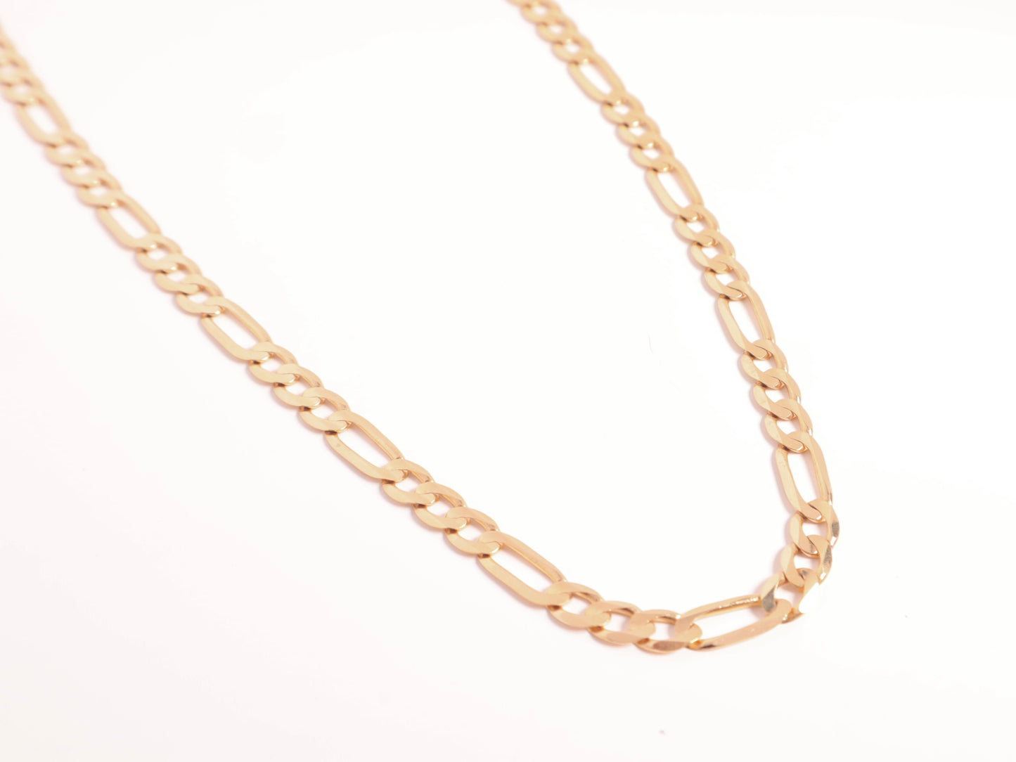 Solid 14k Gold Figaro Chain (5mm)