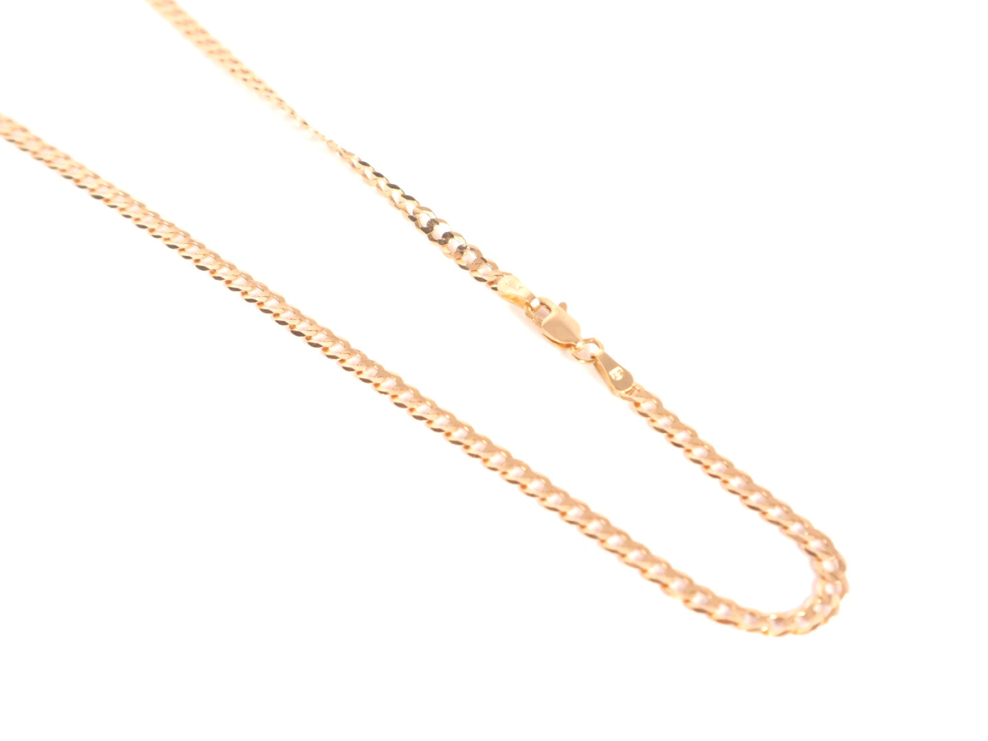 Solid 14k Gold Curb Chain (3mm)