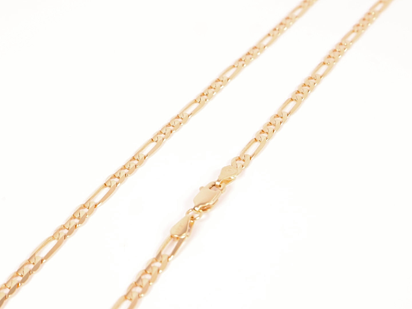 Solid 14k Gold Figaro Chain (4mm)