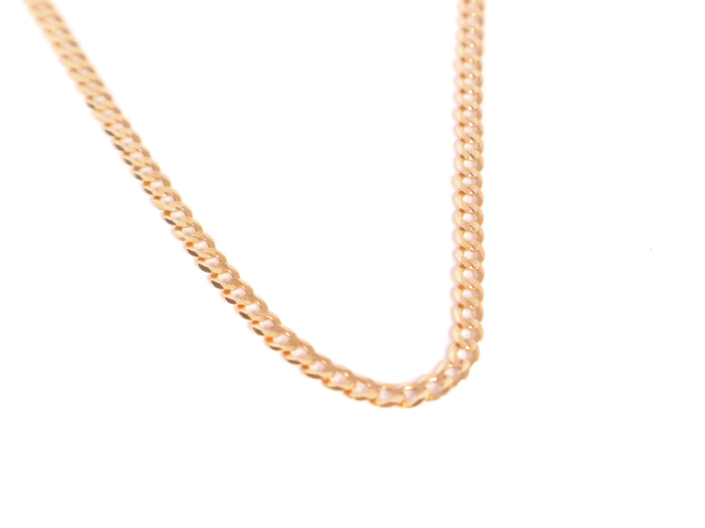 Solid 14k Gold Curb Chain (3mm)