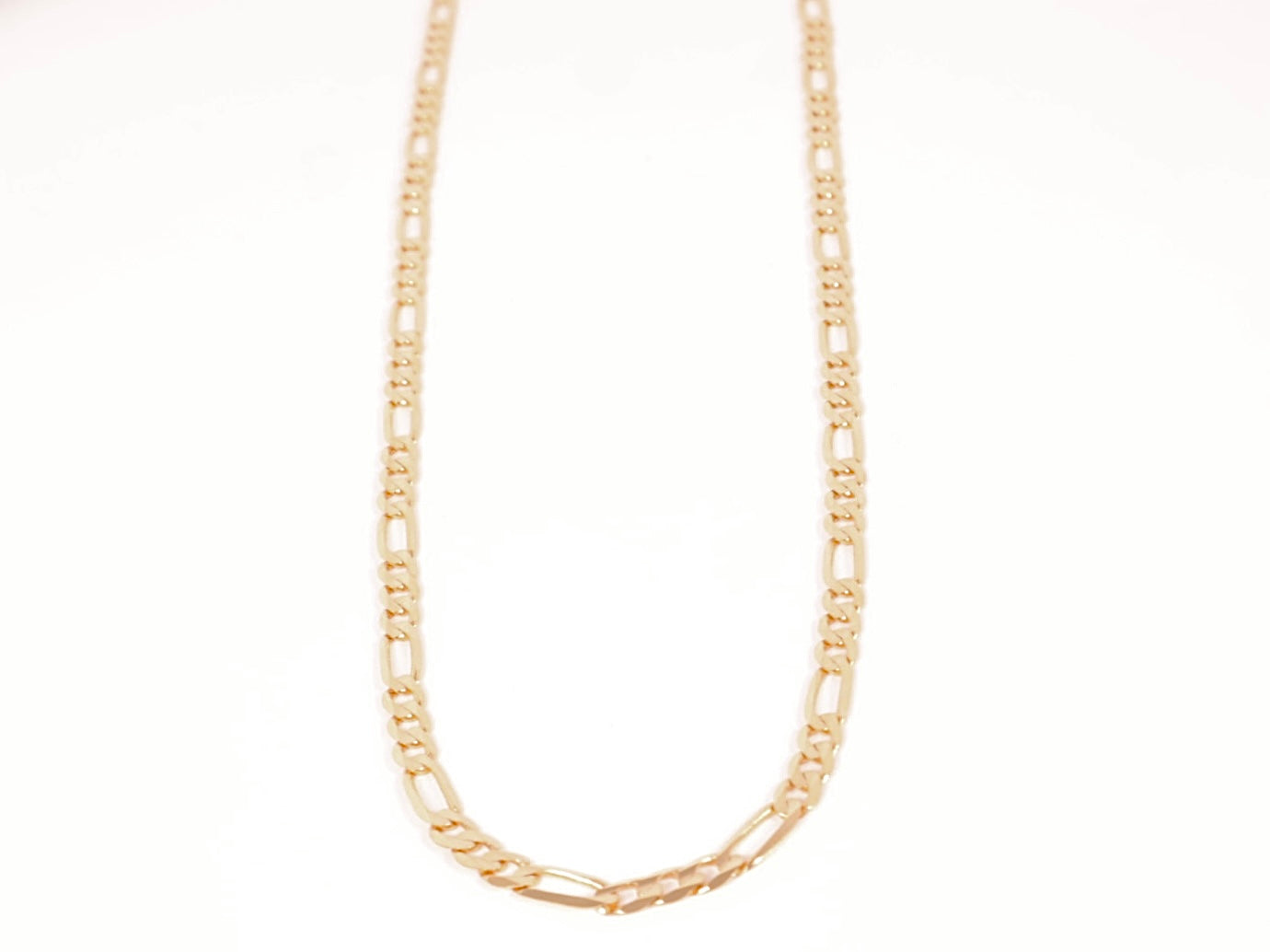 Solid 14k Gold Figaro Chain (4mm)