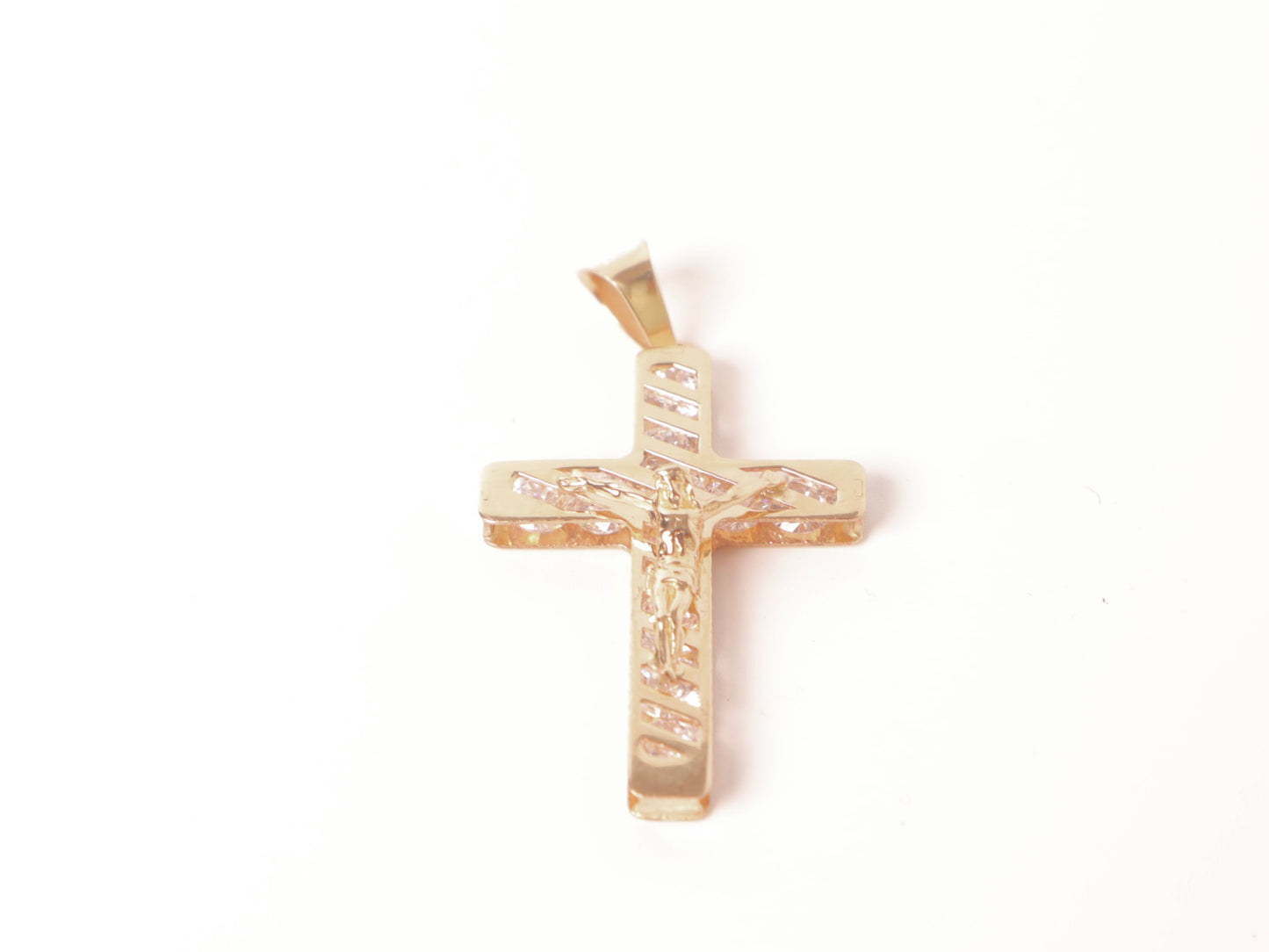 14k Gold Crucifix Jesus Pendant