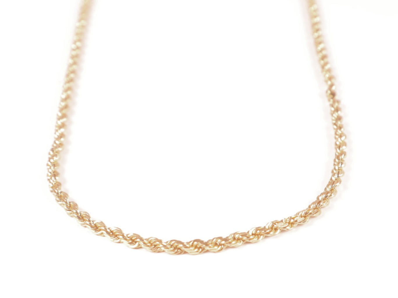 Solid 14k Gold Rope Chain (3mm)