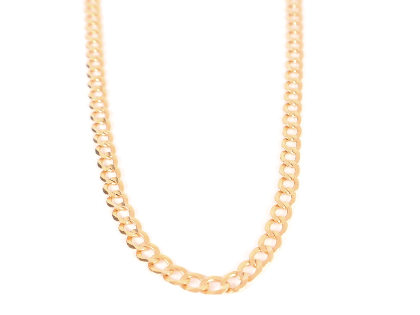 Solid 14k Gold Curb Chain (5mm)