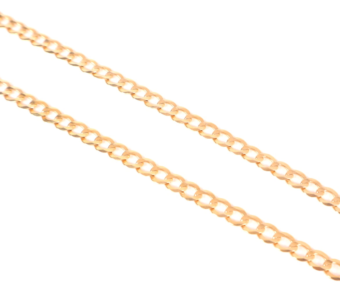 Solid 14k Gold Curb Chain (5mm)