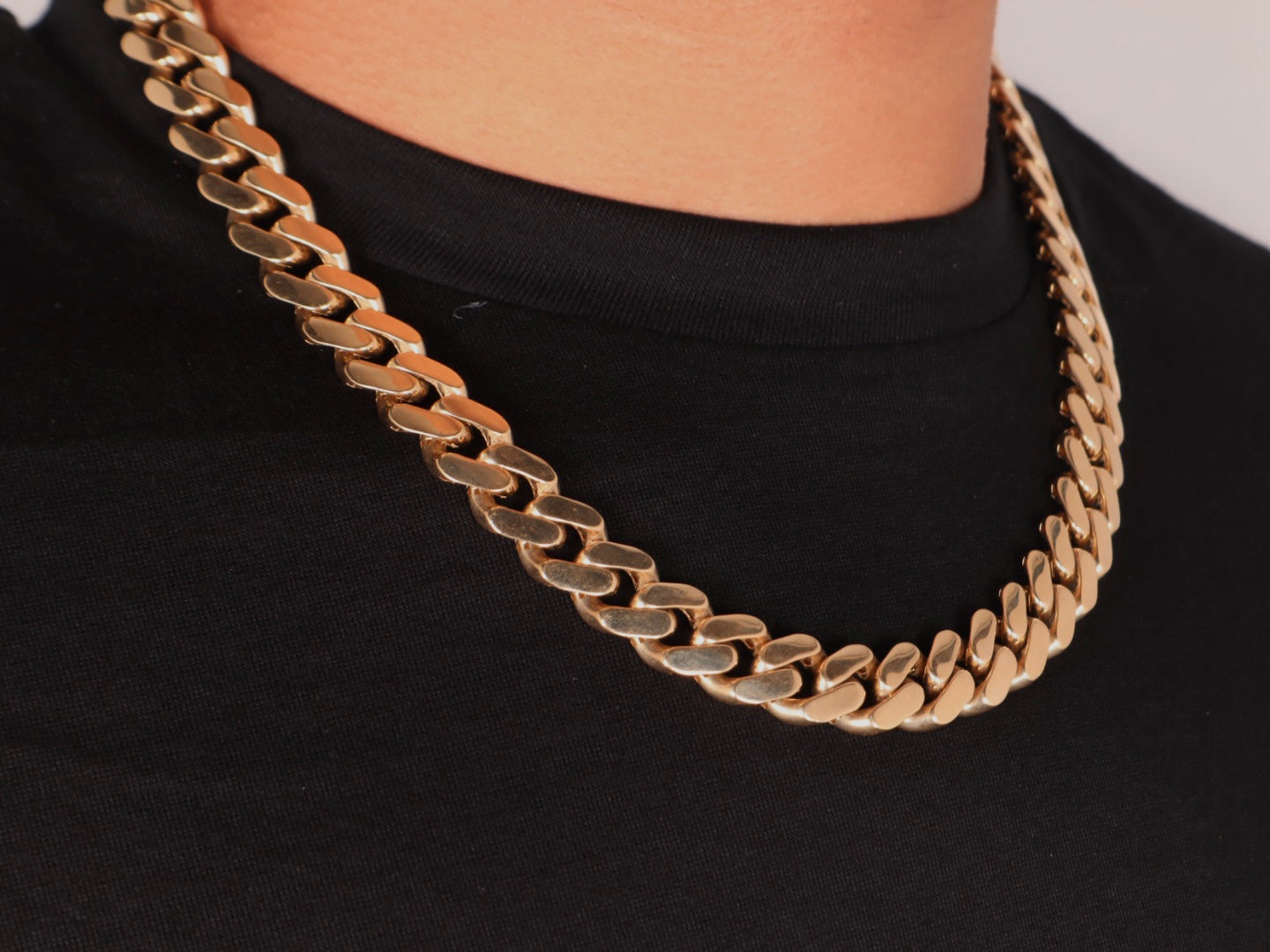 14k Gold Hollow Miami Cuban Chain (13mm)