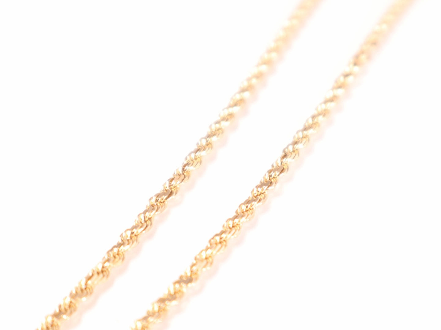 14k Gold 1” Cross Pendant & Rope chain