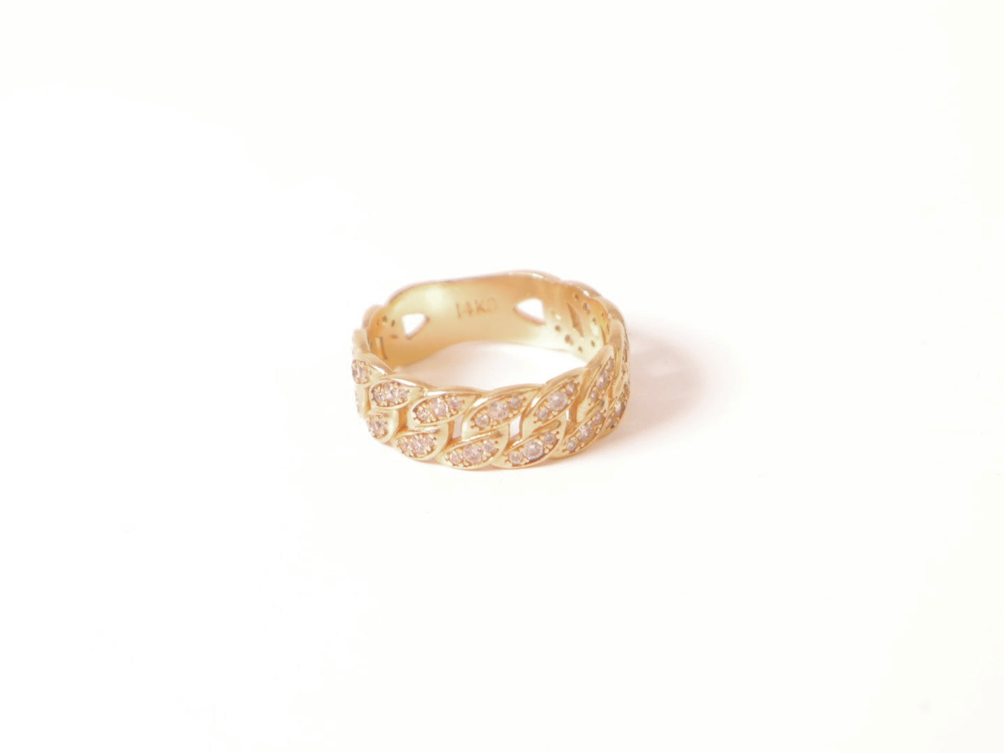 Solid 14k Gold Solid Cuban Ring