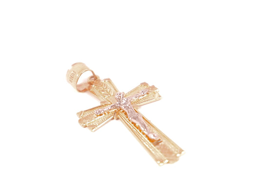 14k Gold Jesus Cross Pendant