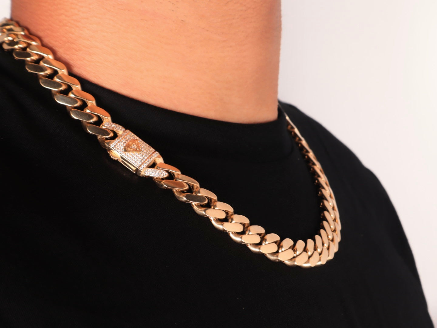 14k Gold Hollow Miami Cuban Chain (13mm)