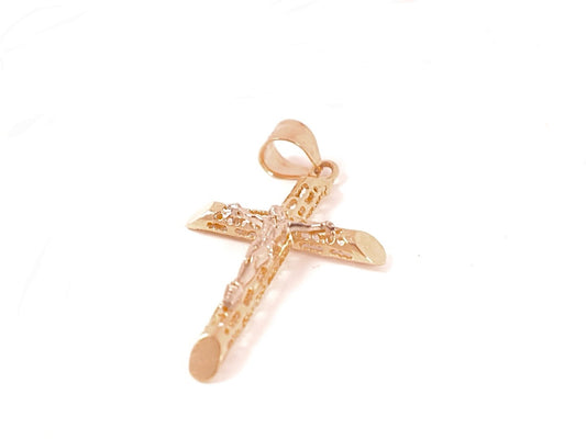 14k Gold Jesus Cross