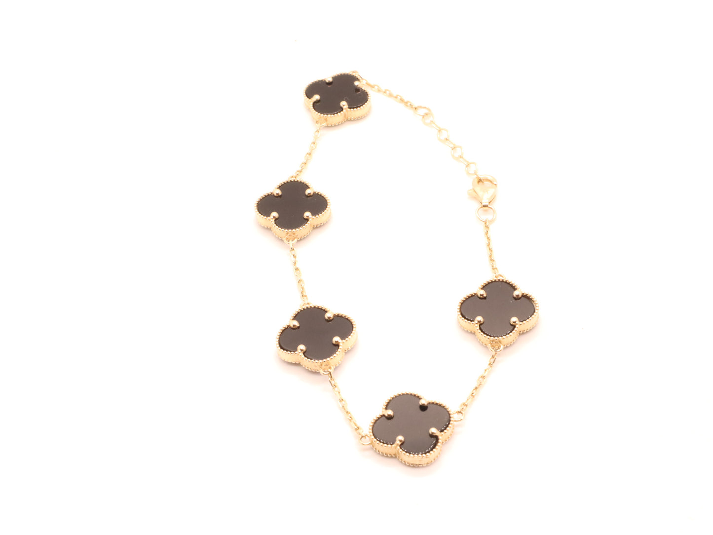 14k Gold Clover Bracelet