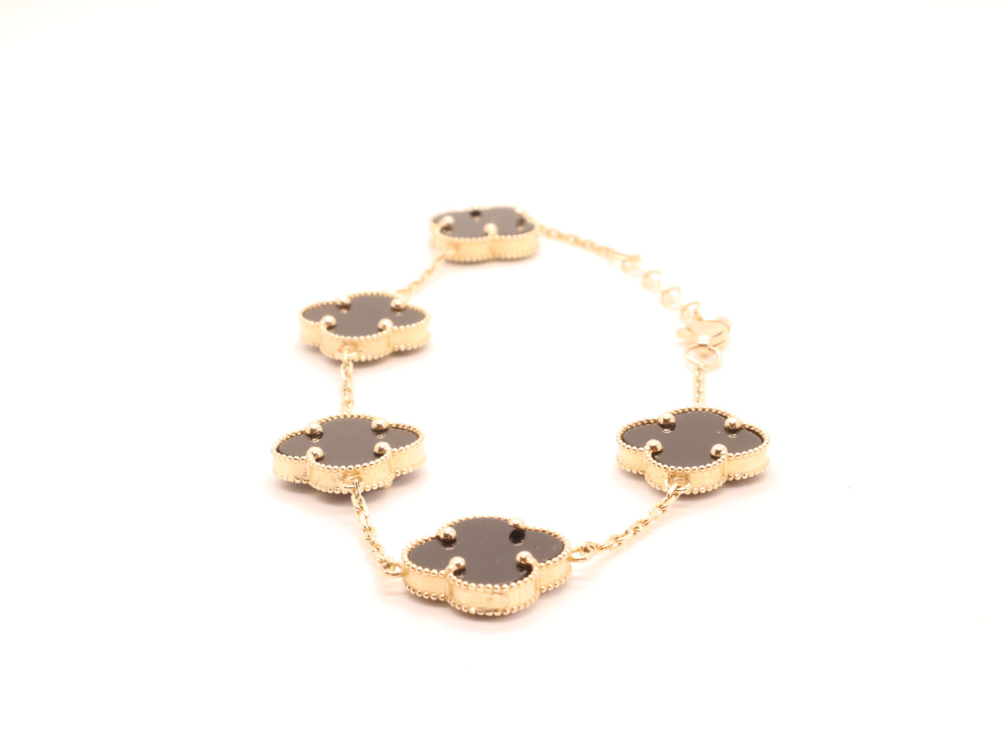 14k Gold Clover Bracelet