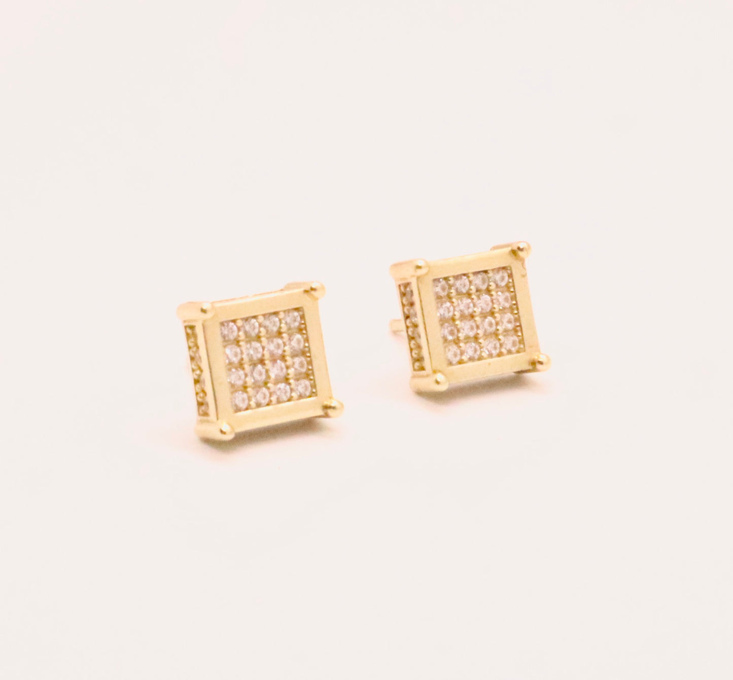 10k Gold Squared Earring