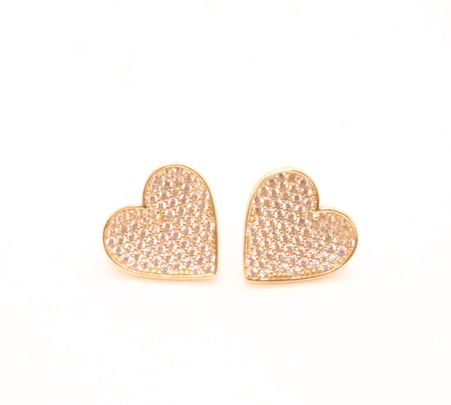 14K GOLD HEART EARRINGS