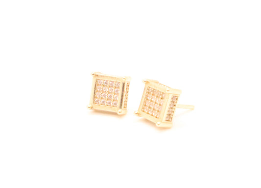 10k Gold Squared Earring