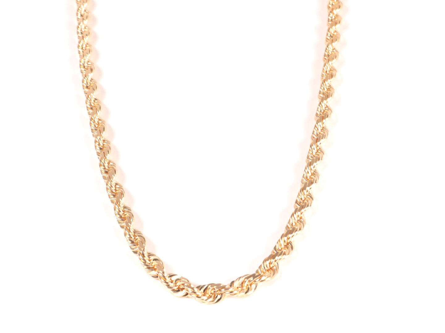 Hollow 14k Gold Rope Chain (6mm)