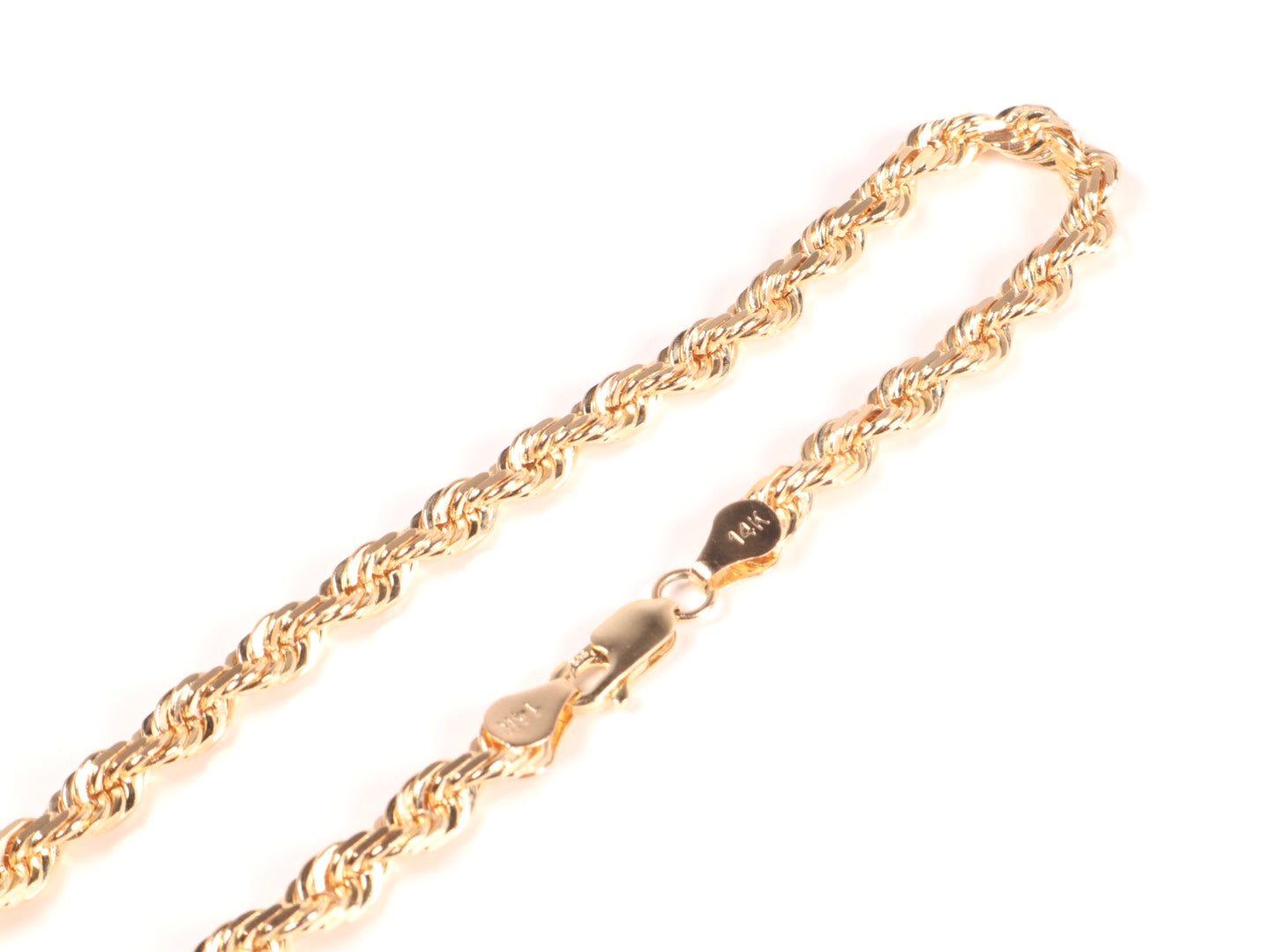 Hollow 14k Gold Rope Chain (6mm)