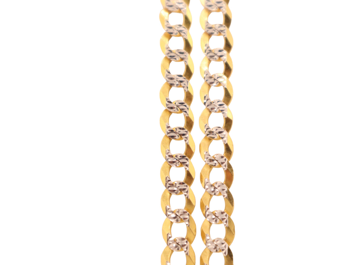 14k Gold Curb Link Chain (9mm) -Solid