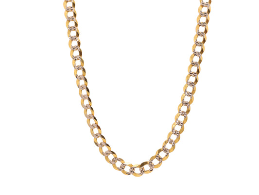 14k Gold Curb Link Chain (9mm) -Solid