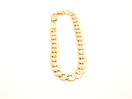 Solid 14k Gold Curb Link Bracelet (8mm)