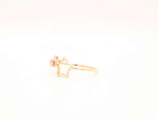 14k Gold Star Ring