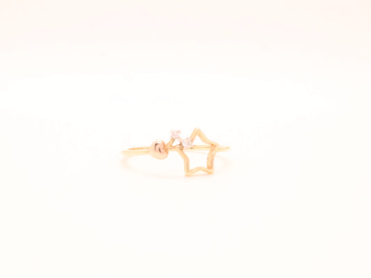 14k Gold Star Ring