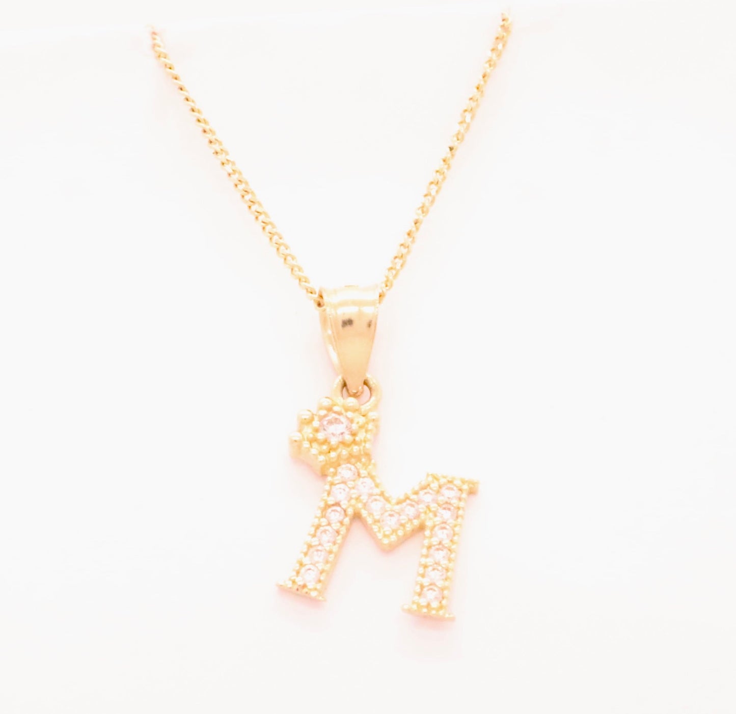 14k Gold Initial Necklace Pendants